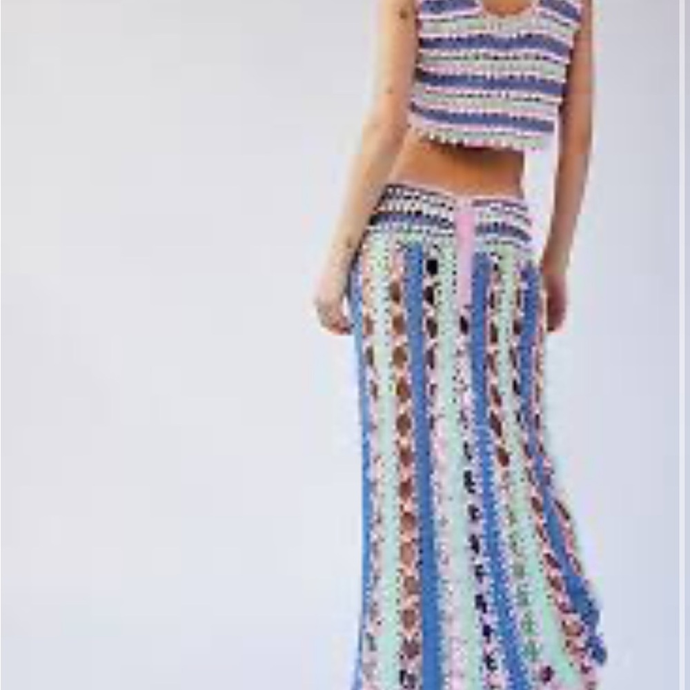 CeliaB Gaia Argento Colorful Crochet Two-Piece Set - Picture 3 of 9